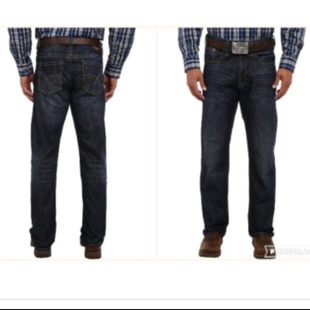Stetson Jeans Size 29x32 1312 Relaxed Bootleg Cowboy Western Relaxed Fit New